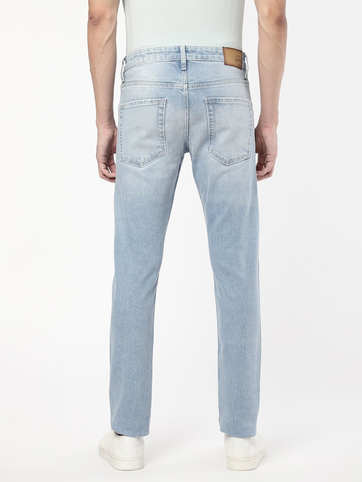Passion Light Blue Slim Fit Heavily Washed Jeans