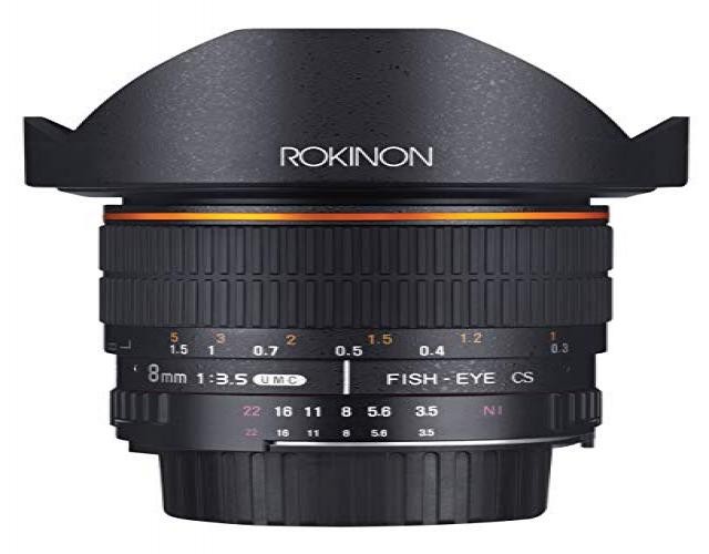 Rokinon FE8MC 8mm f/3.5 Aspherical Fisheye Lens for Canon DSLR Cameras Black