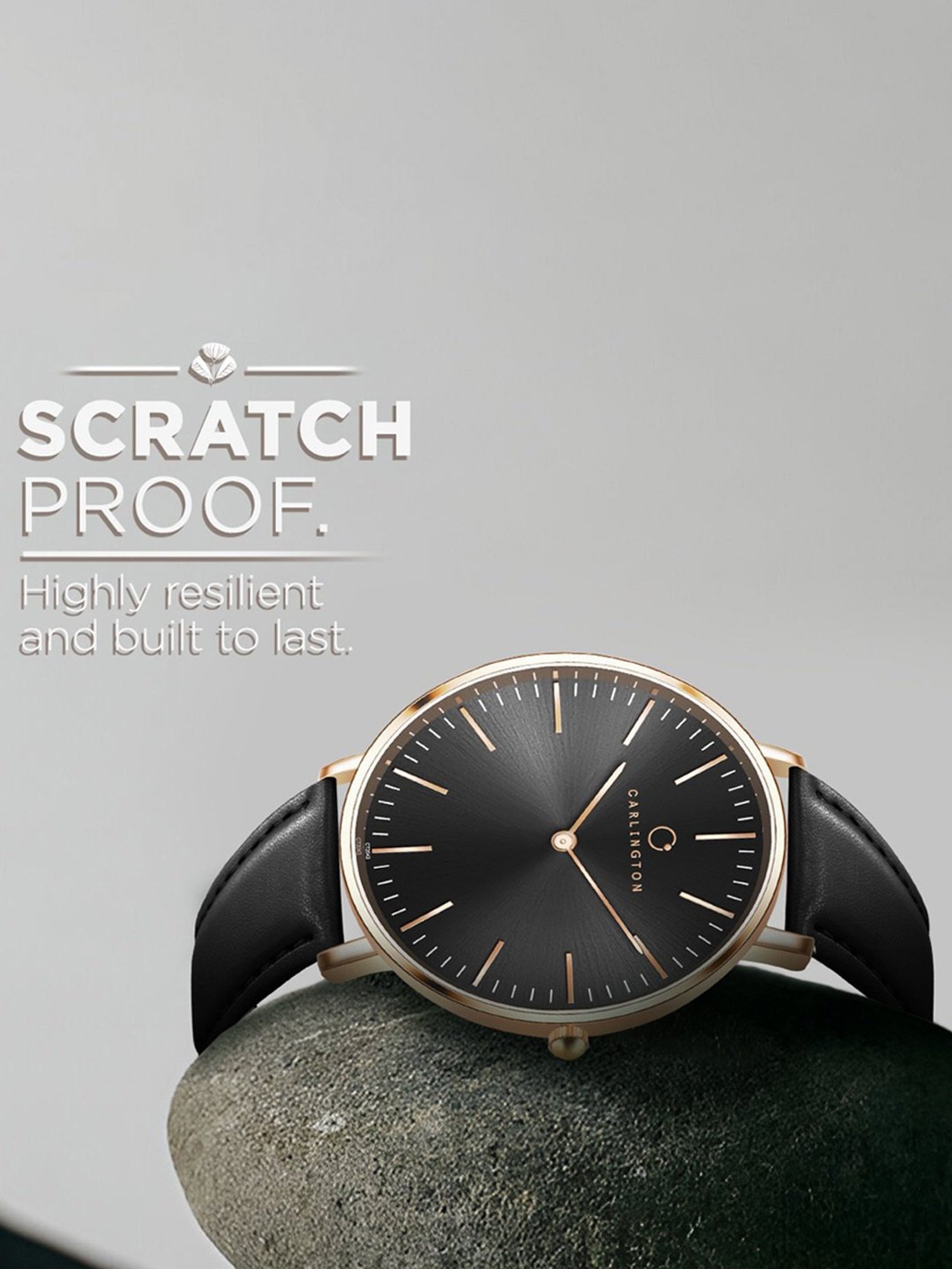 Carlington Iconic 2043 Black Analog Watch for Men