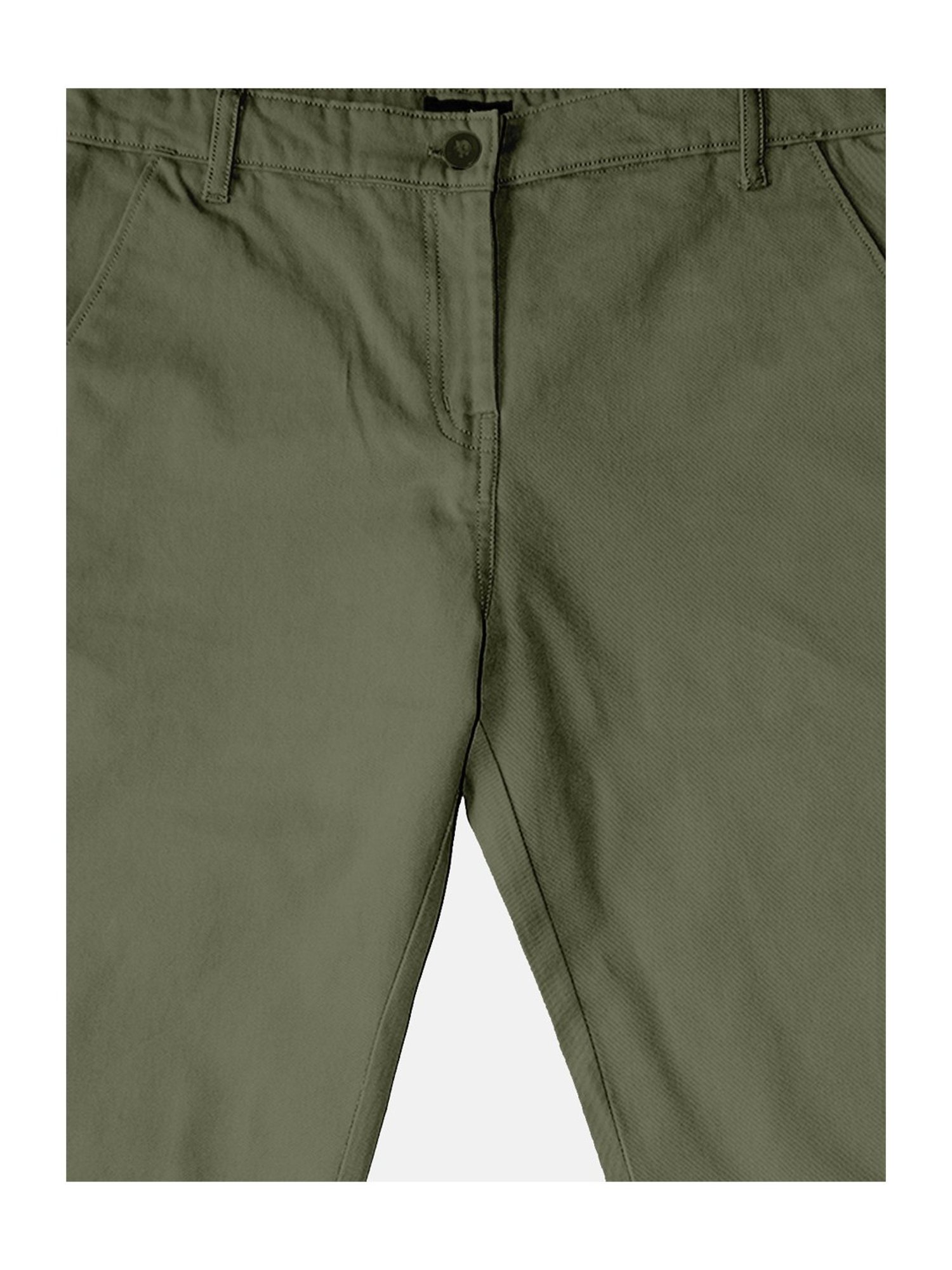 Kiddopanti Boys Olive & Black Solid Pants (Pack Of 2)