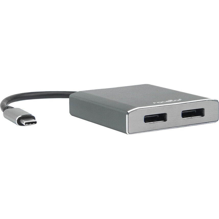 Rocstor Premium Usb-c To Dual Displayport Multi Monitor Adapter - 4k 60hz - Usb