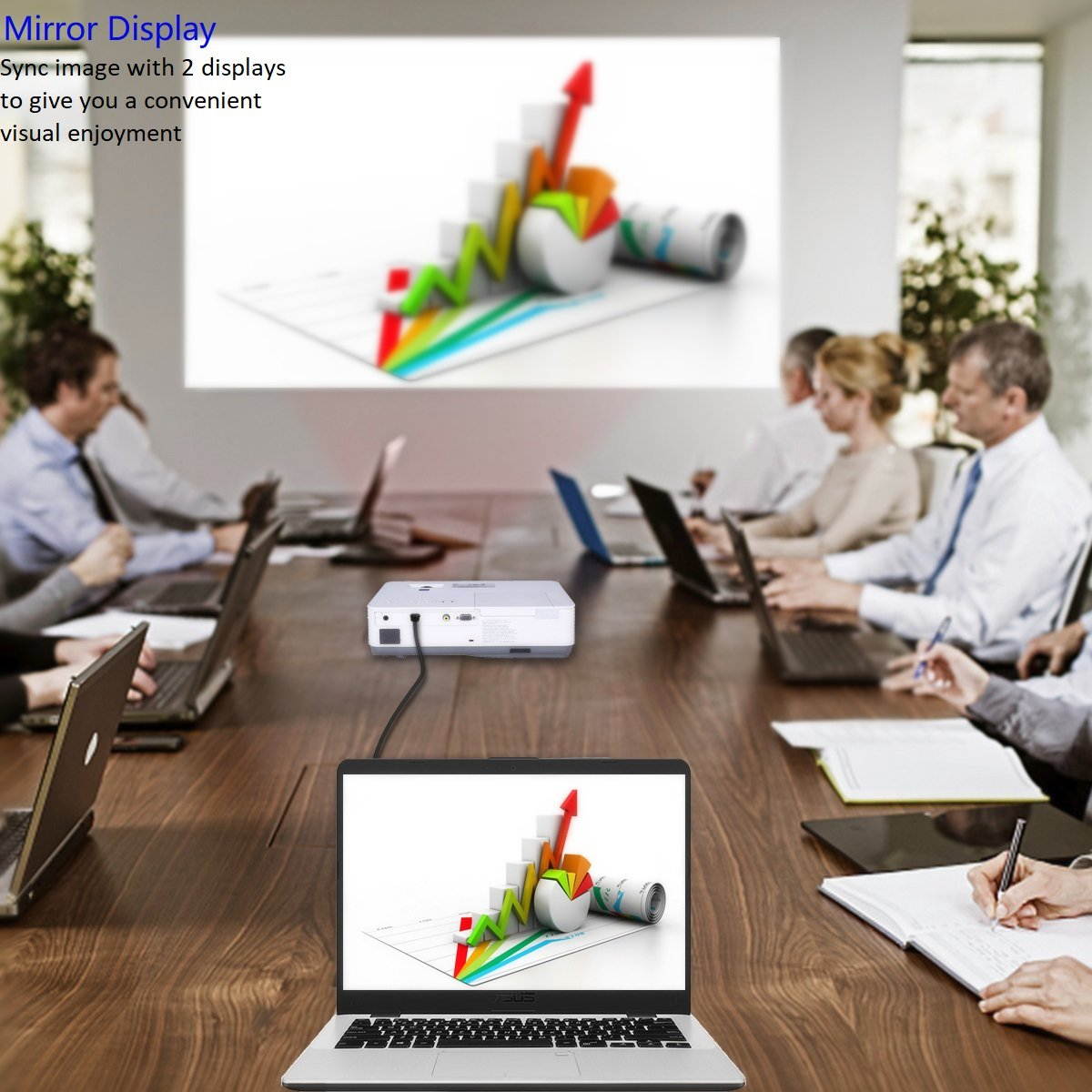 Wanmingtek USB 3.0 to VGA Adapter Multi-display Video Converter- PC Laptop Support Windows 7/8/8.1/10 for Desktop, Laptop, PC, Monitor, Projector, HDTV, Chromebook, NO Need CD Driver (Black)