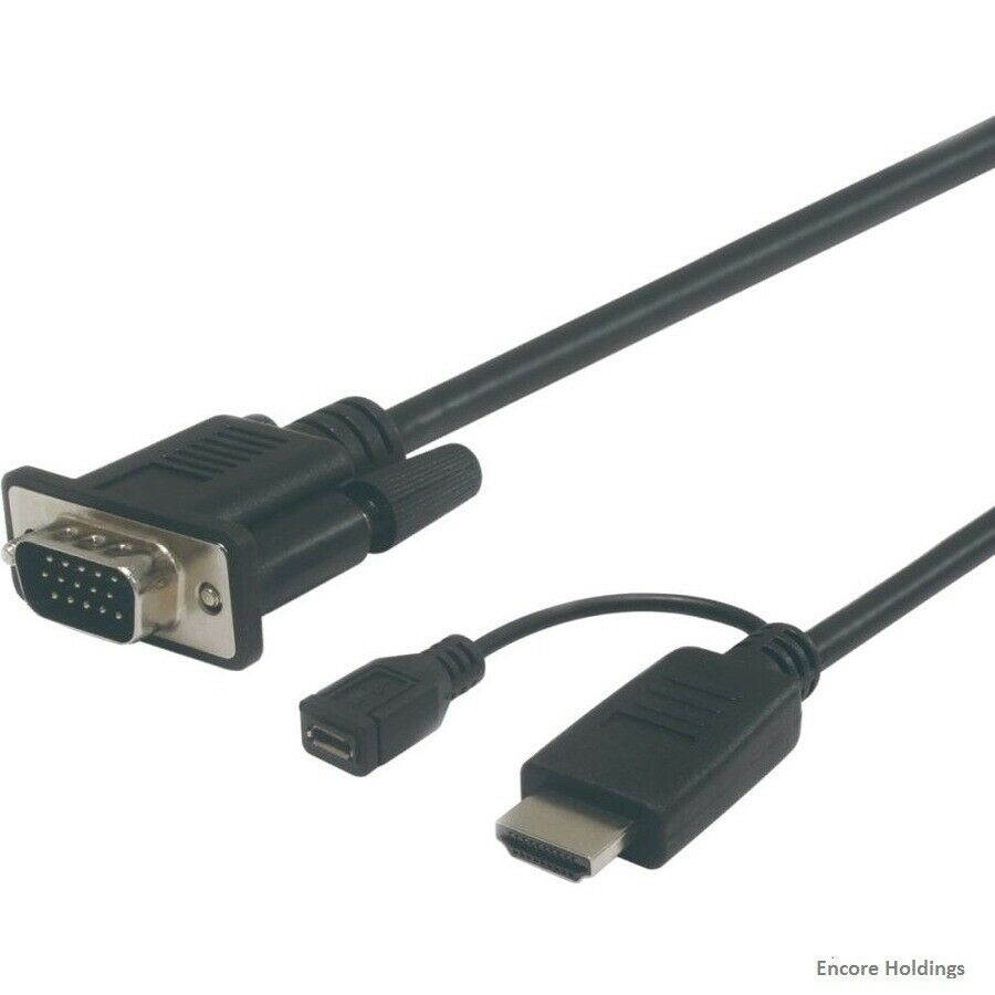 901218 VisionTek HDMI to VGA Active 2 Meter Cable (M/M) - 6.56 ft HDMI/USB/VGA