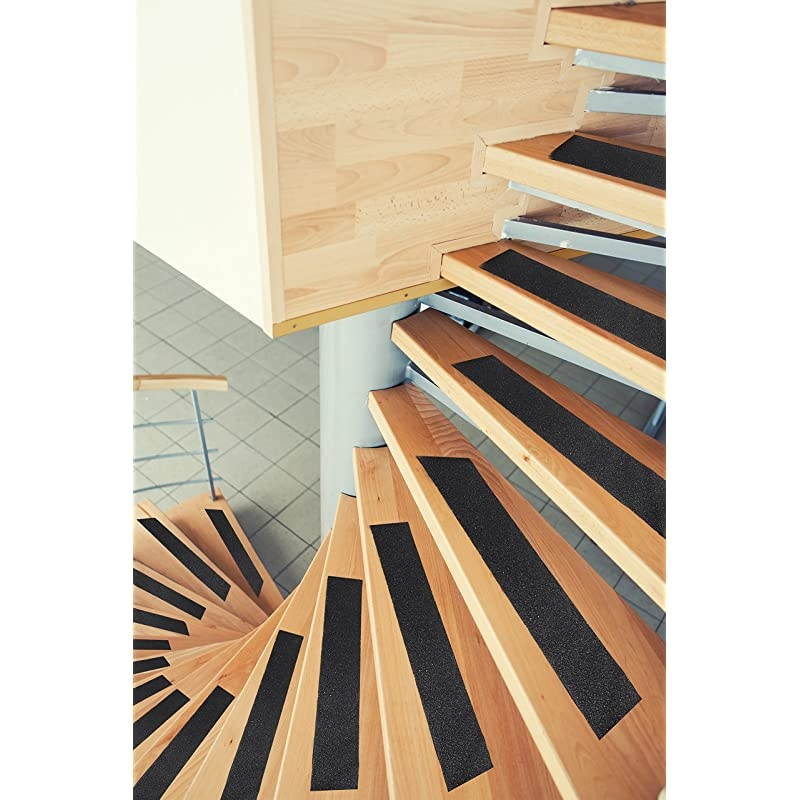 Heavy Duty Anti Slip Traction Tape 2 Pack of 4 Inch x 33 Foot Grip Tape Grit Non Slip for OutdoorIndoor Non Skid Treads High Traction Friction Abrasive Adhesive Stairs Step Black