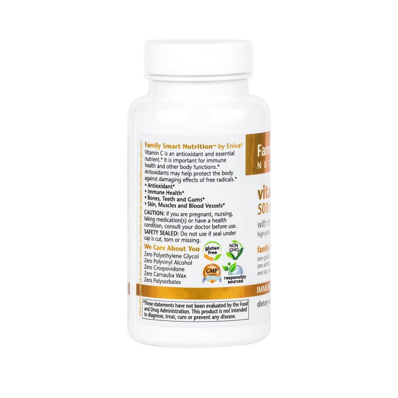 Family Smart Nutrition Vitamin C 500mg with Rosehips - 100ct