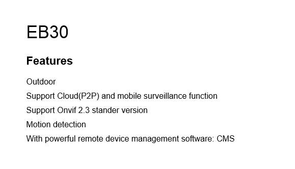 1MP 960P HD Indoor CAM with 25M Night Vision 3.6mm IP Camera