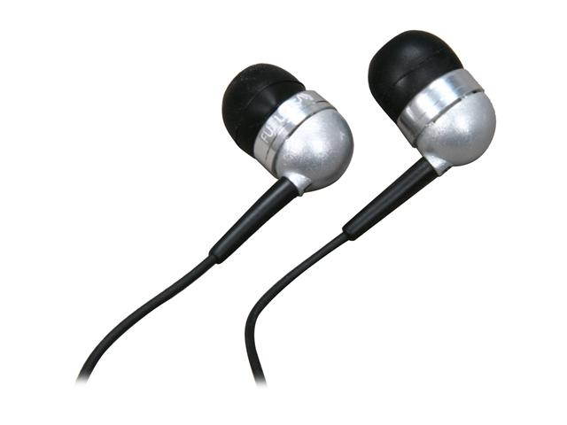 Fuji Labs Black/Silver FJ-iPOD-E3220-SL Canal Pro Stereo Silicon Acoustic Earbuds - Silver