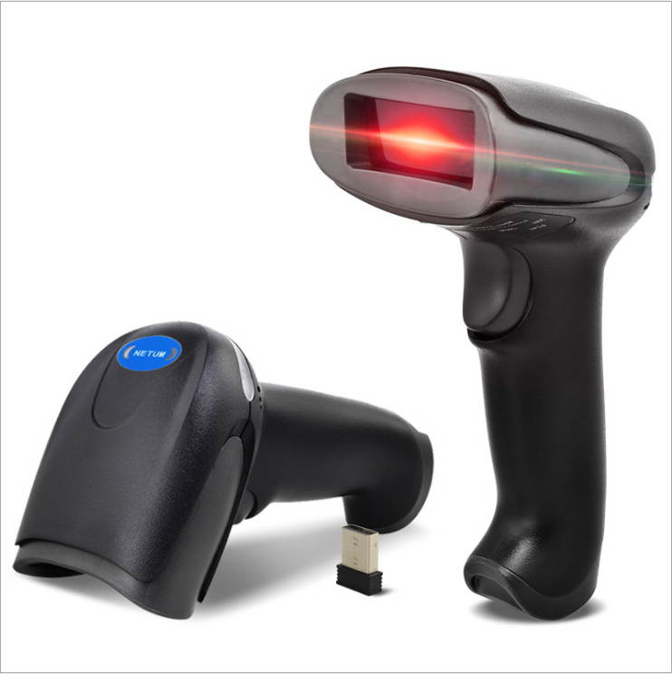 Plugadget 2.4G Wireless 1D CCD Barcode Scanner Reader Bar Code for POS System Supermarket