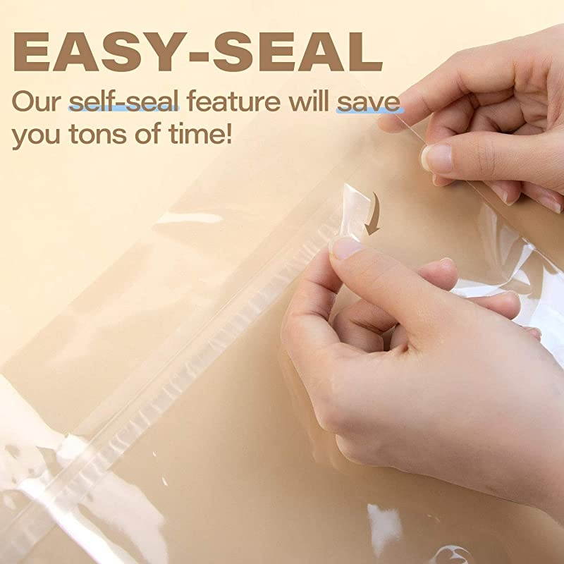 100 Pack Clear Bags for Mats, Pictures, Acid-Free, 4-3/4" x 6-1/2"