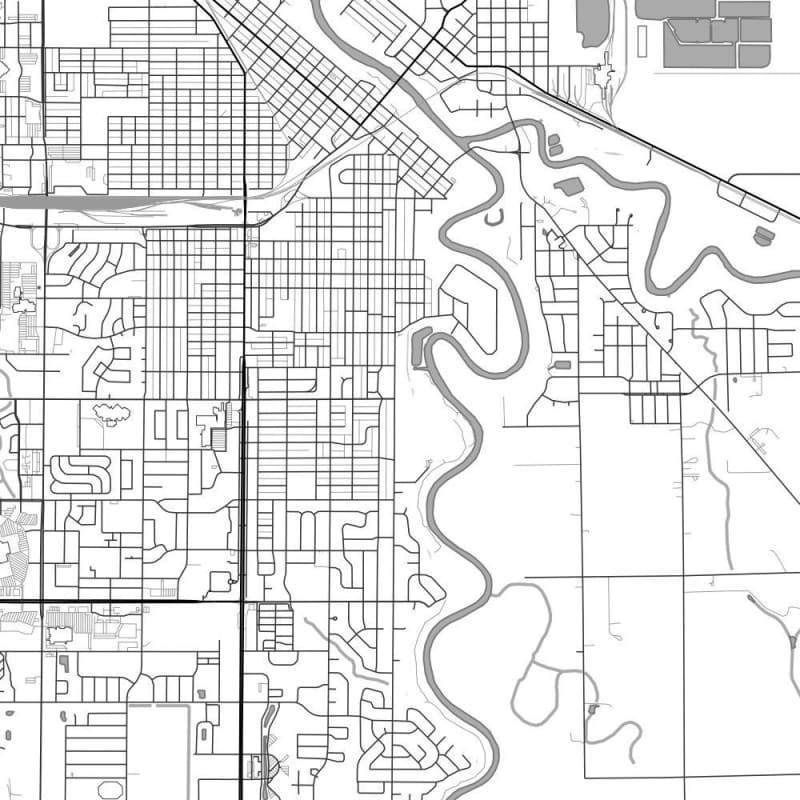 Grand Forks - North Dakota Classic Map Print