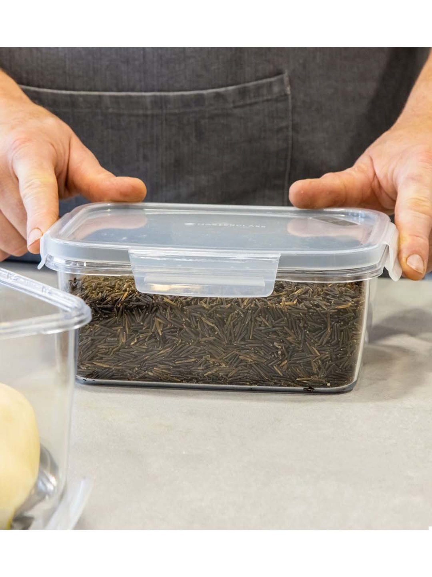 MasterClass Transparent Plastic Rectangular Food Storage Container (1.5 L)