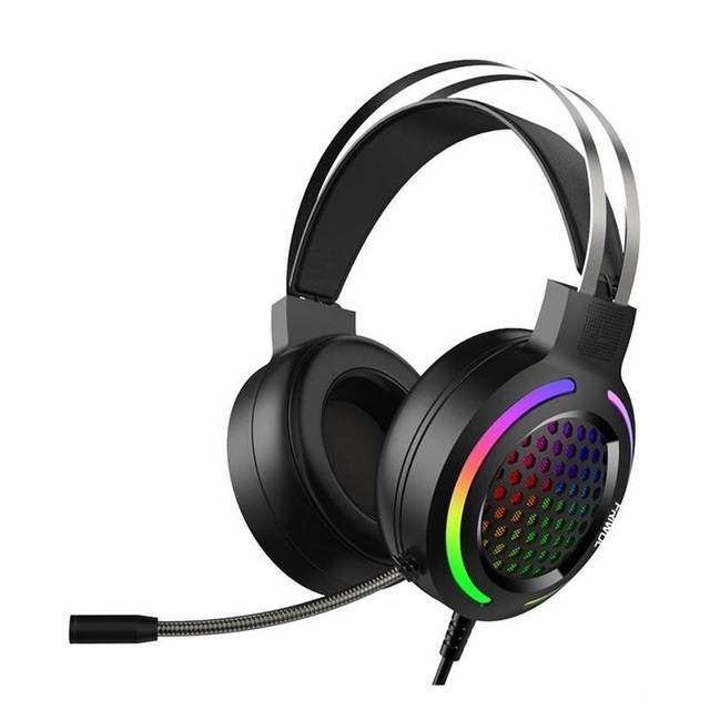 USB Game Headset 7.1 Channel Wired Headset With Mic & RGB Noise Cancellation For Desktop Computer Games