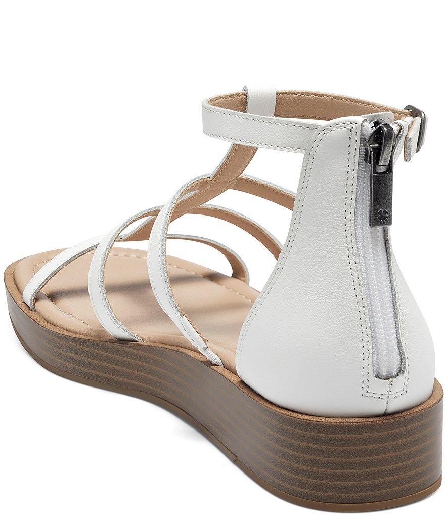 Lucky Brand Ellian Leather Gladiator Wedge Sandals
