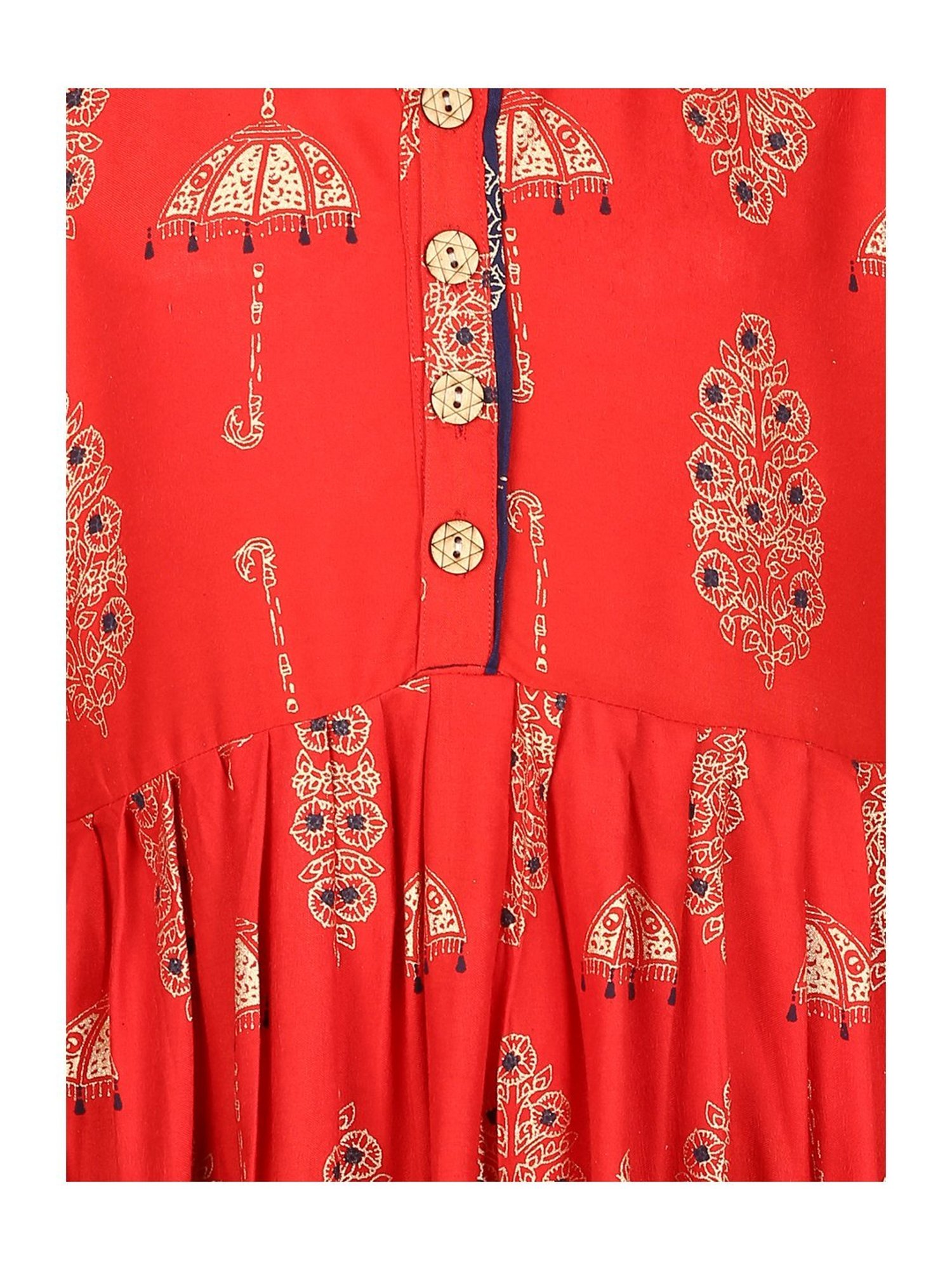 Peppermint Kids Navy Regular Fit Kurta Set