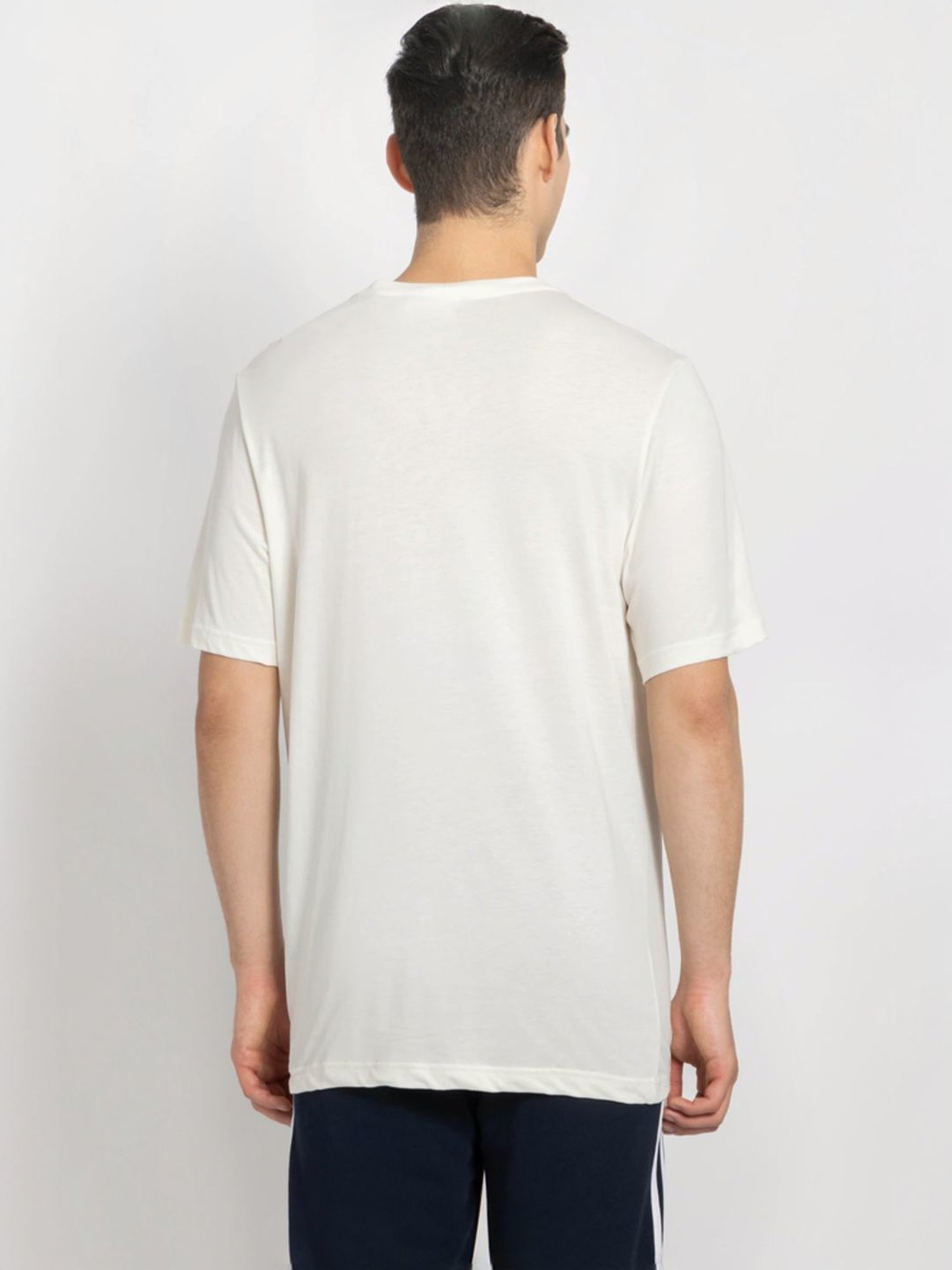 Adidas Off White Regular Fit T-Shirt