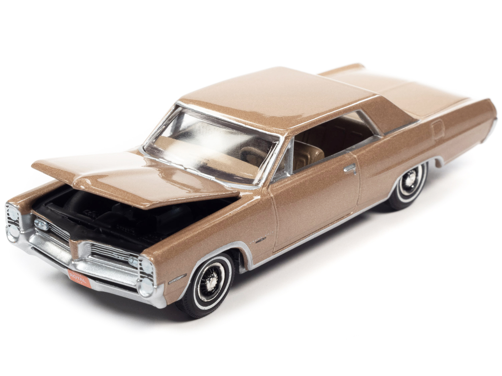 1967 Pontiac Bonneville Champagne Gold Metallic with White Top Limited Edition to 200 pieces Worldwide 1/43 Model Car by Goldvarg Collection