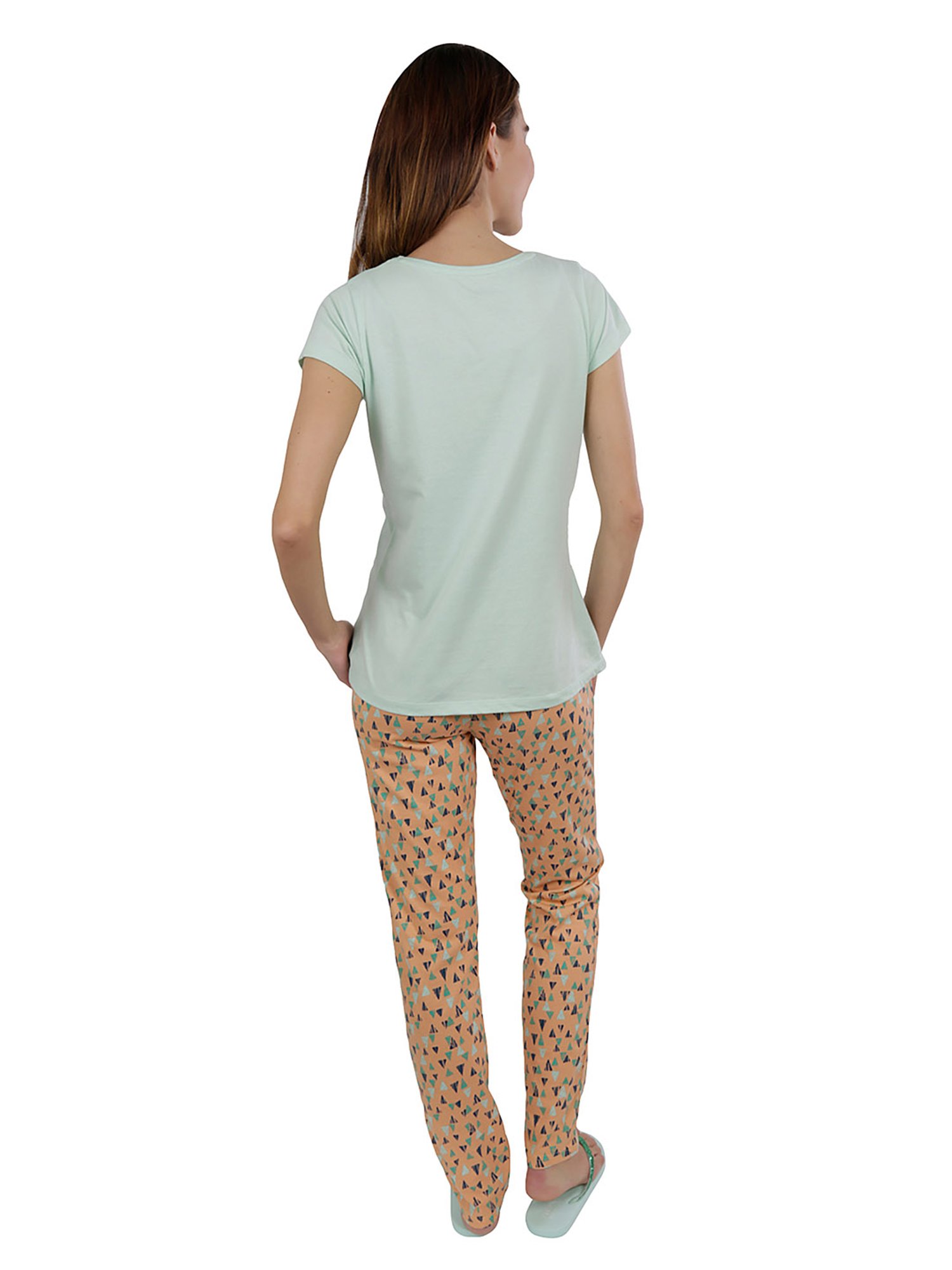 Sweet Dreams Pistachio & Yellow Graphic Print Top With Pyjamas