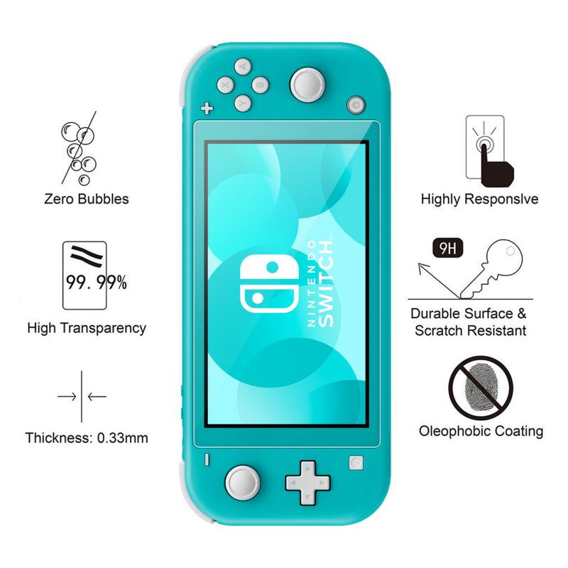Screen Protector For Nintendo Switch Lite (2 Pack) - Nintendo Switch Lite Tempered Glass Screen Protector Cover Accessory, 9H Hardness, Anti-Scratch, Premium Clarity, Bubble-Free Install