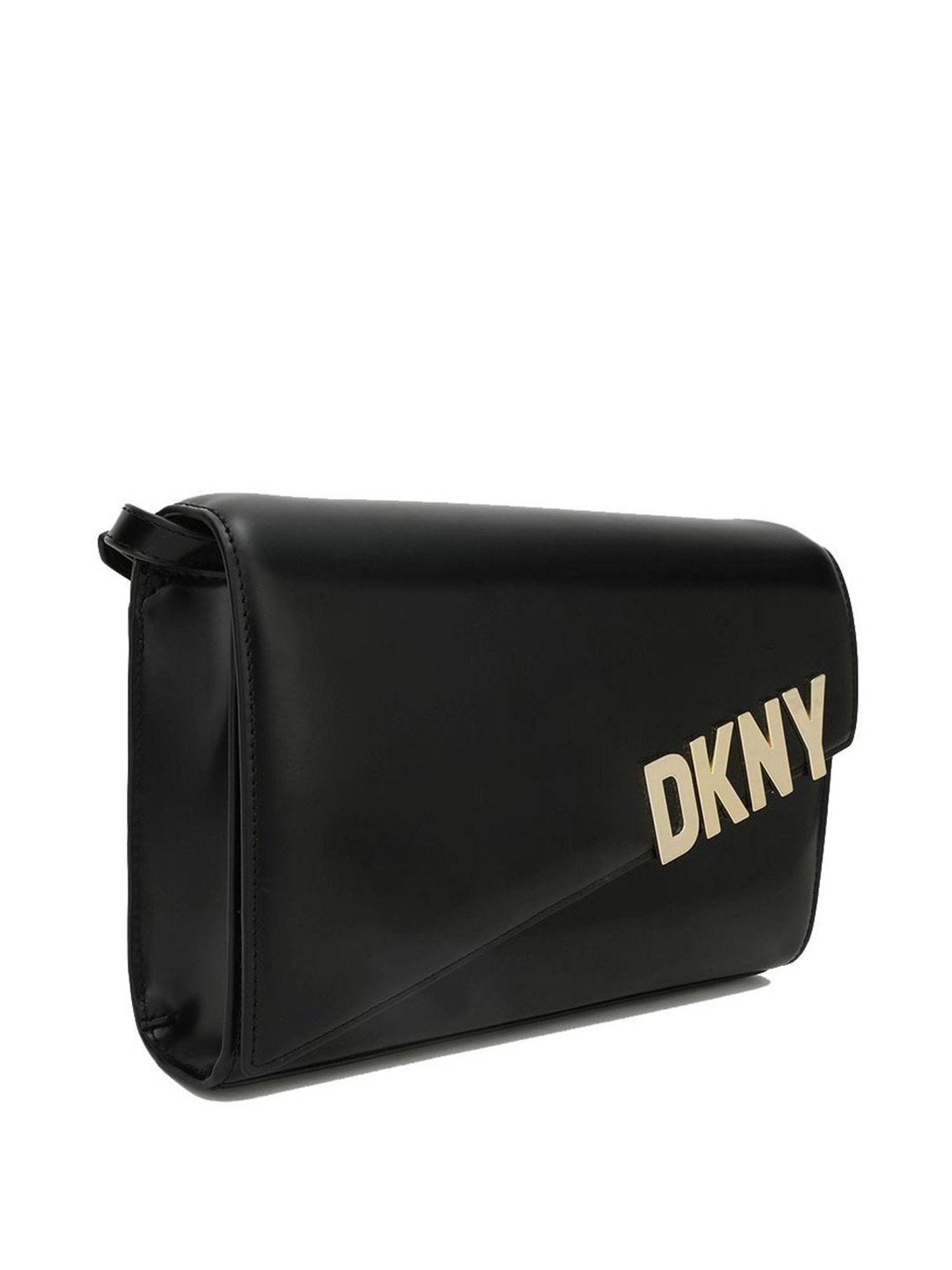 Dkny Black Leather Solid Sling Handbag