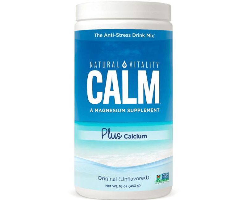 Natural Vitality Mineral Supplements Calm Plus Calcium Original Powder - Unflavored 16 oz.