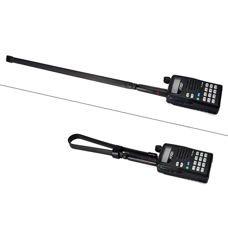 Dual Band SMAMale Radio Antenna 144430MHz Foldable Tactical Antenna 153inch for Yaesu Wouxun TYT MD380 Two Way Radio