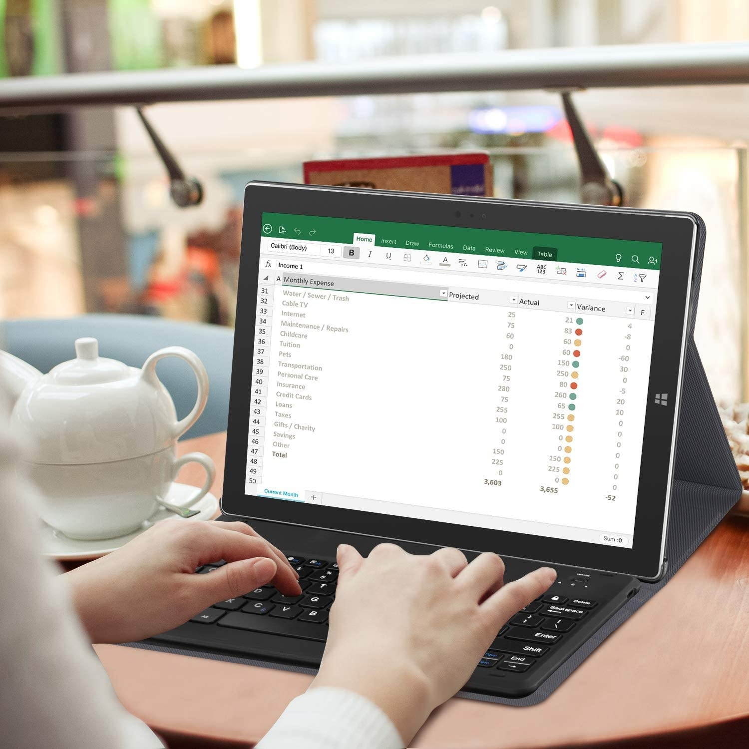 Microsoft Surface Pro 7 Case with Keyboard for Microsoft Surface Pro 6 / Surface Pro 5 2017/ Surface Pro 4 12.3 inch Tablet - Folio Stand Case - Detachable Wireless Type Cover Keyboard - Blue