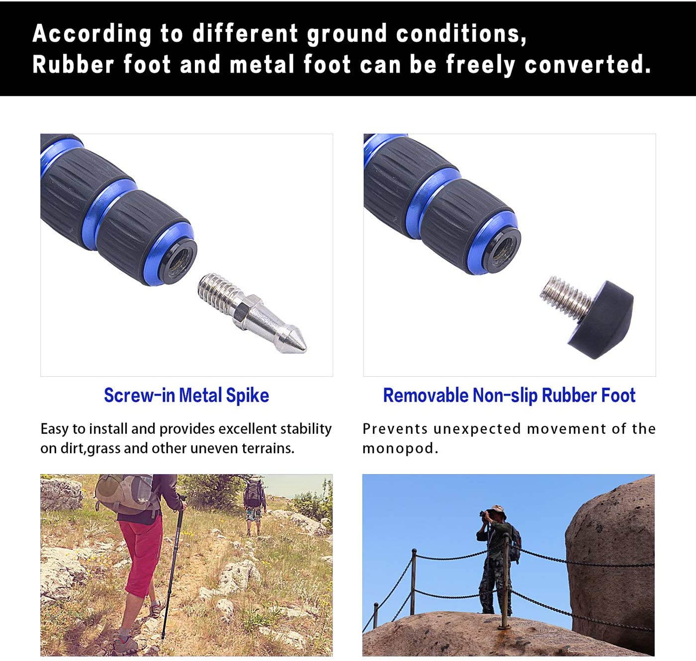 Koolehaoda 64-inch Camera Aluminium Monopod for All Canon Sony, Nikon (K-288)