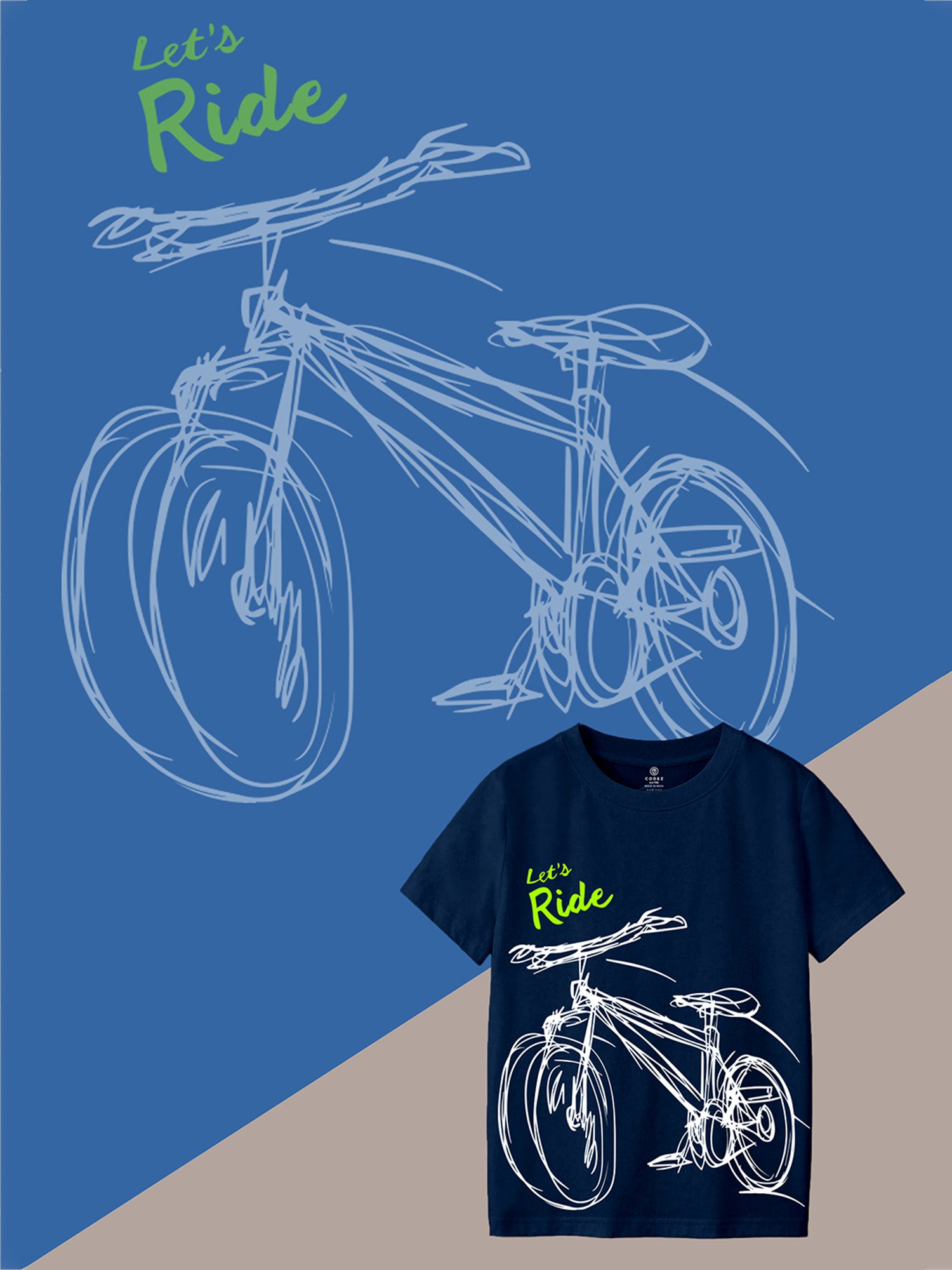 Codez Kids Navy & White Printed T-Shirt (Pack Of 2)