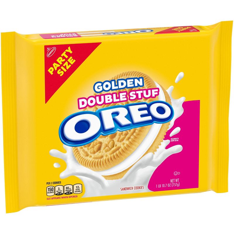 Oreo Golden Double Stuff Sandwich Cookies Party Size - 26.7oz