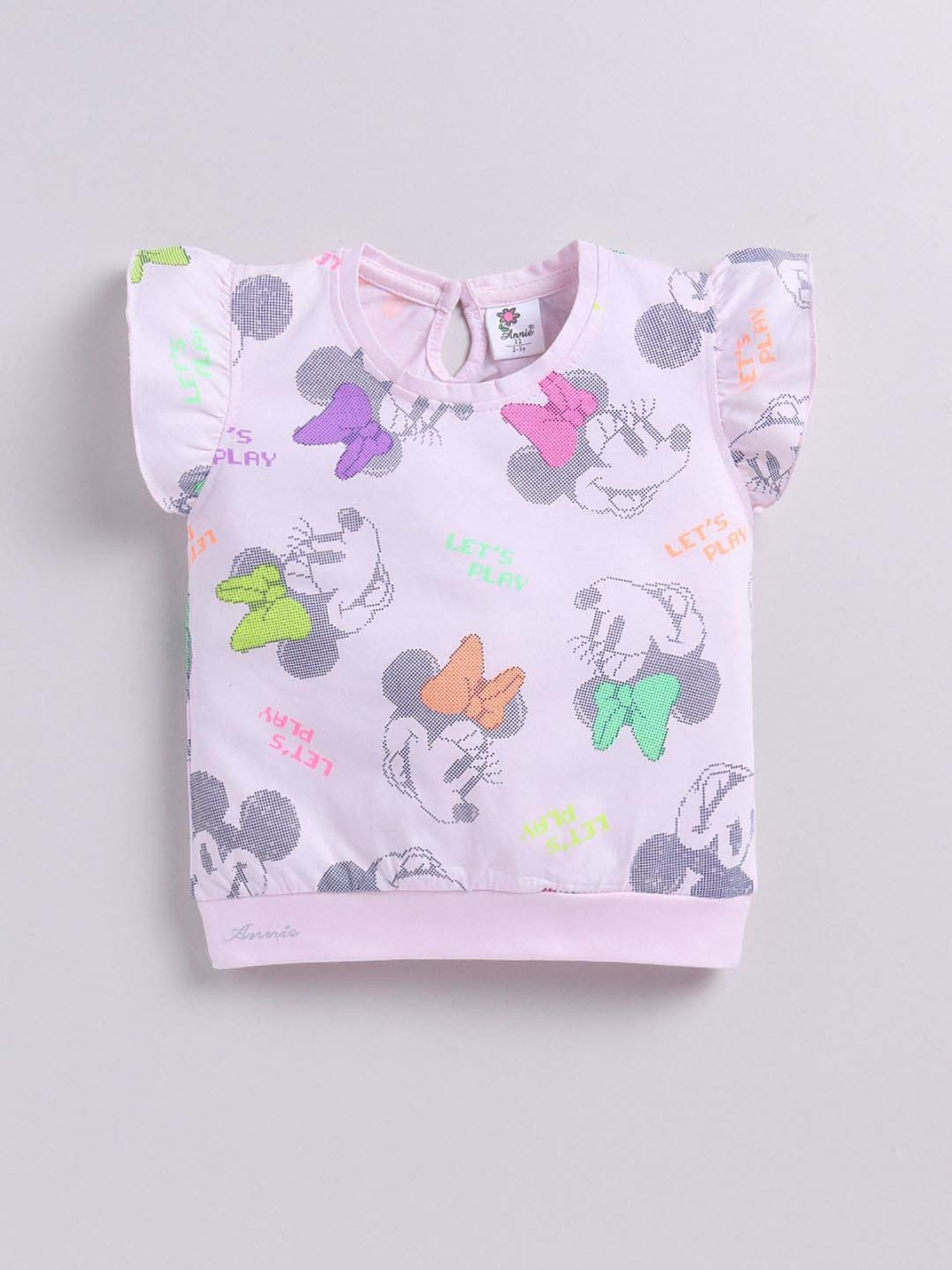 ANNIE Girls Pink & Purple Cotton Printed Co-ord set