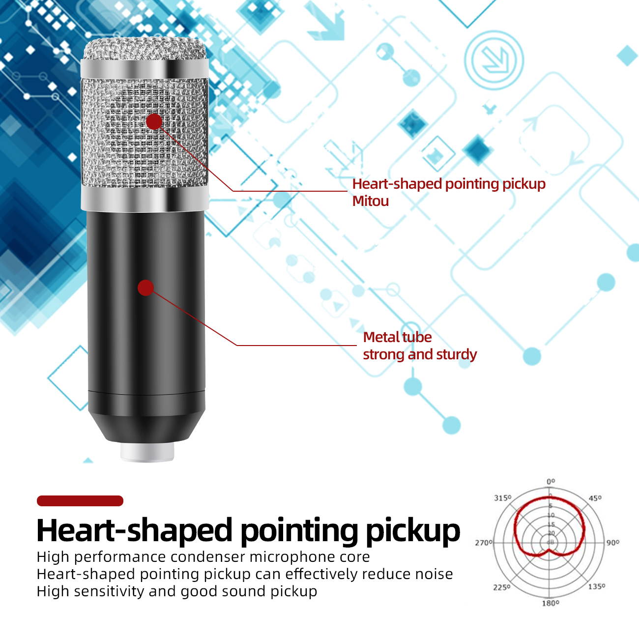 Depusheng A8 USB Microphone Laptop Desktop Computer Condenser Microphone for Streaming, Podcast, Recording, Gaming, Teaching, (Compatible Mac, Win7/8/10)