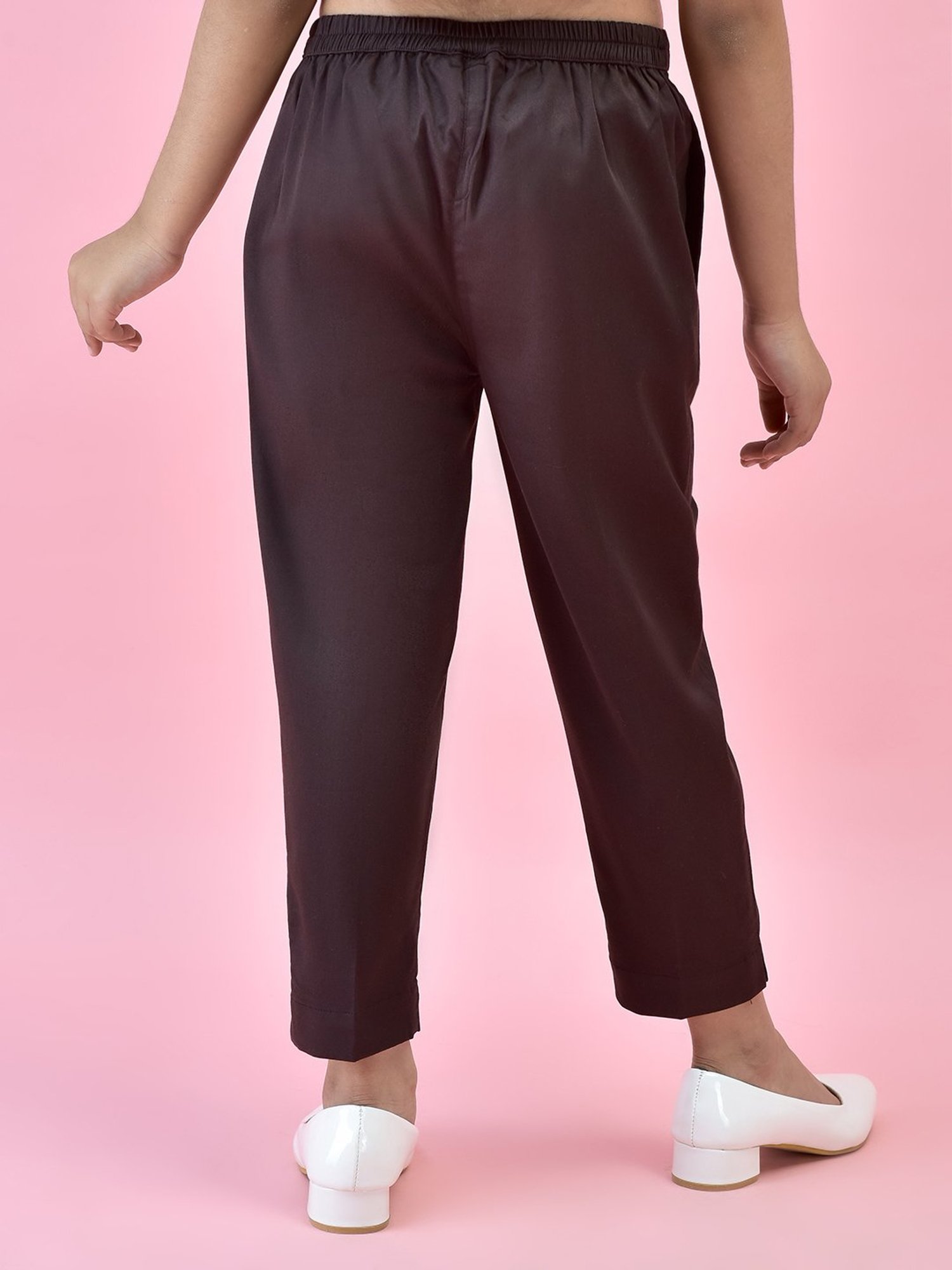 Juniper Girls Brown Solid Pants