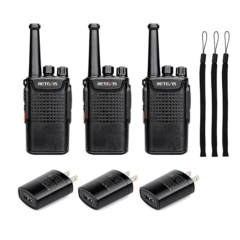 RT67 Walkie Talkies for Adults Long Range 3000mAh Rechargeable VOX Business Small Two Way Radio with LED Flashlight3 Pack
