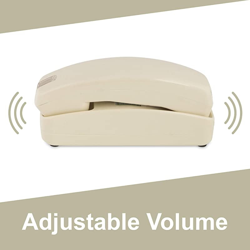 Corded Phone Senior Landline Phones for Home Home Phones for Seniors Hearing and Vision Impaired Loud Ringer Large Backlit Keypad Voice Amplification Wall Mount Ready Bone Ivory