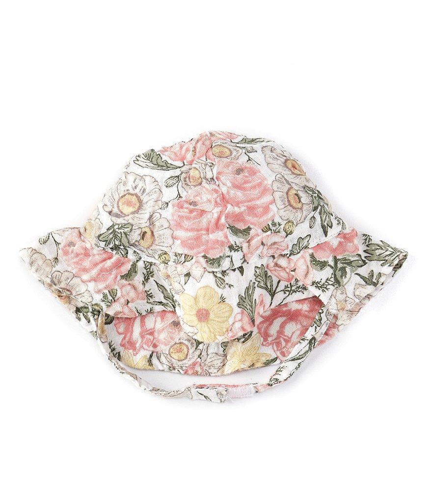 Angel Dear Baby Girls 6-12 Months Traditional Floral Sun Hat