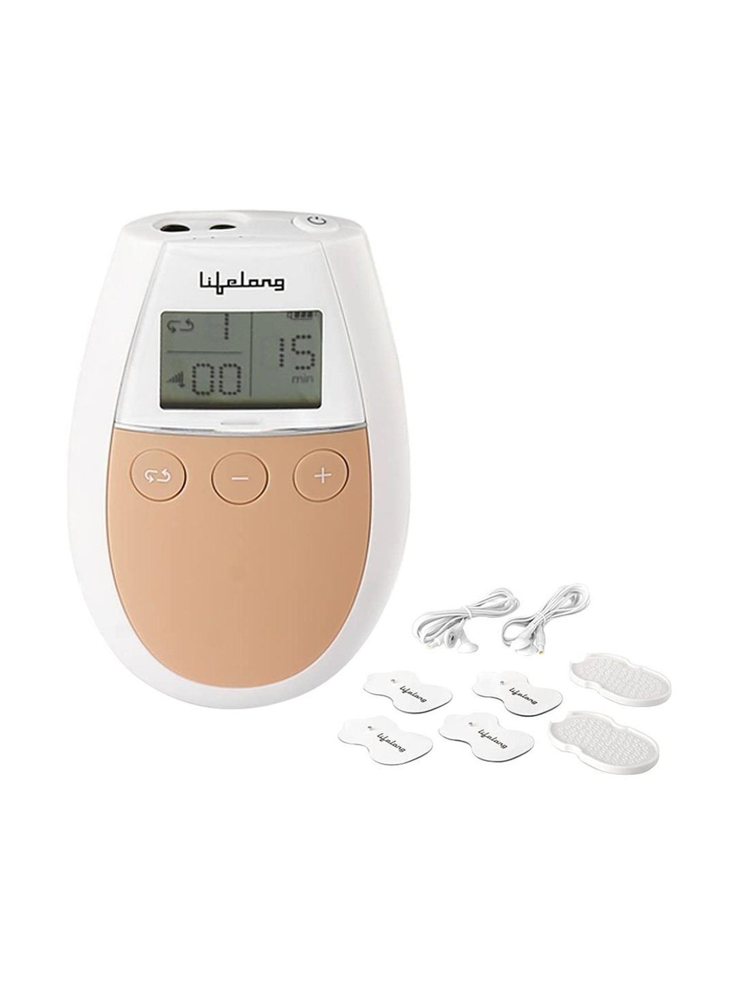 Lifelong LLM315 Electric Nerve Stimulation Pulse Massager with 4 Gel Pads (White)