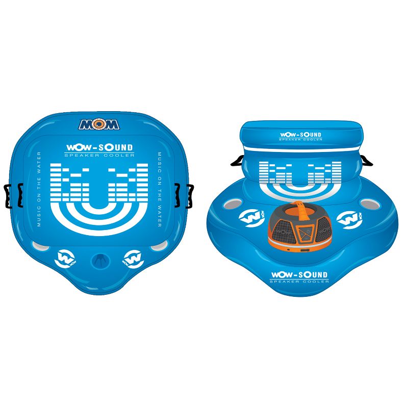 WOW Watersports Inflatable 30 Qt 30 Can Heavy Duty Pool Lake Floating Beverage Drink Cooler, Blue