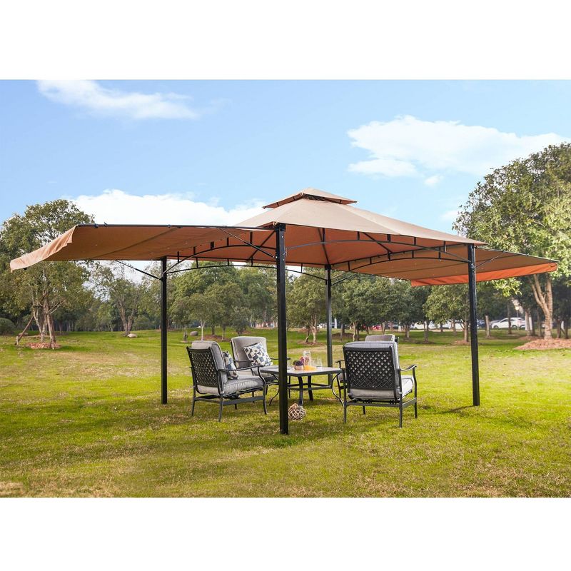 10' x 10' Patio Gazebo with Sunshades - Patio Festival