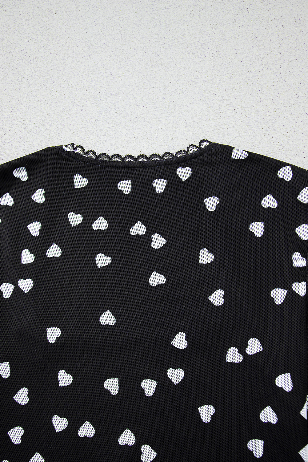 Rose Red Rhinestone Mesh Long Sleeve Bodysuit