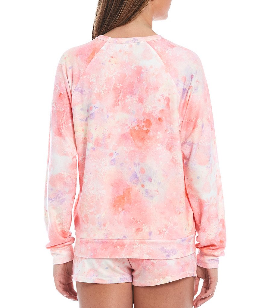 PJ Salvage Melting Crayons Coordinating Tie-Dye Print Knit Sleep Top