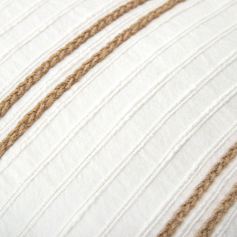 20"x20" Striped Polyester Filled Pillow Tan - Donny Osmond Home