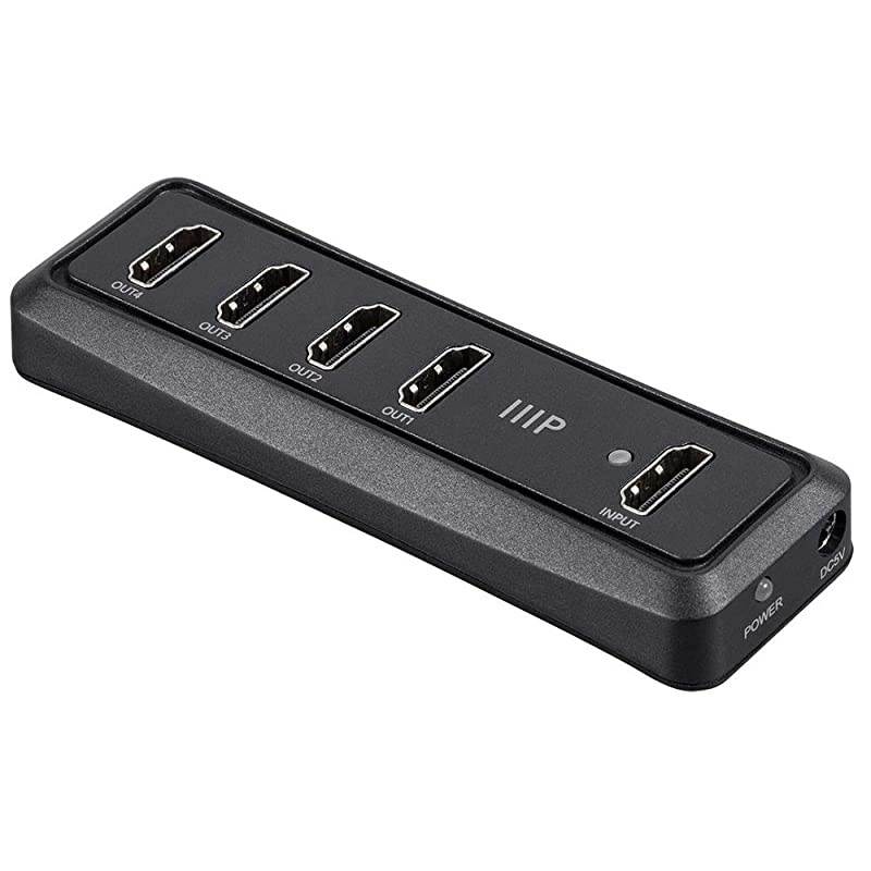 Blackbird 4K Mini 1x4 HDMI Splitter - 10.2 Gbps, 4K 30Hz, 1080p 120Hz (Compatible with PS4/5 Xbox Apple TV Fire Stick Roku Blu-Ray Player)