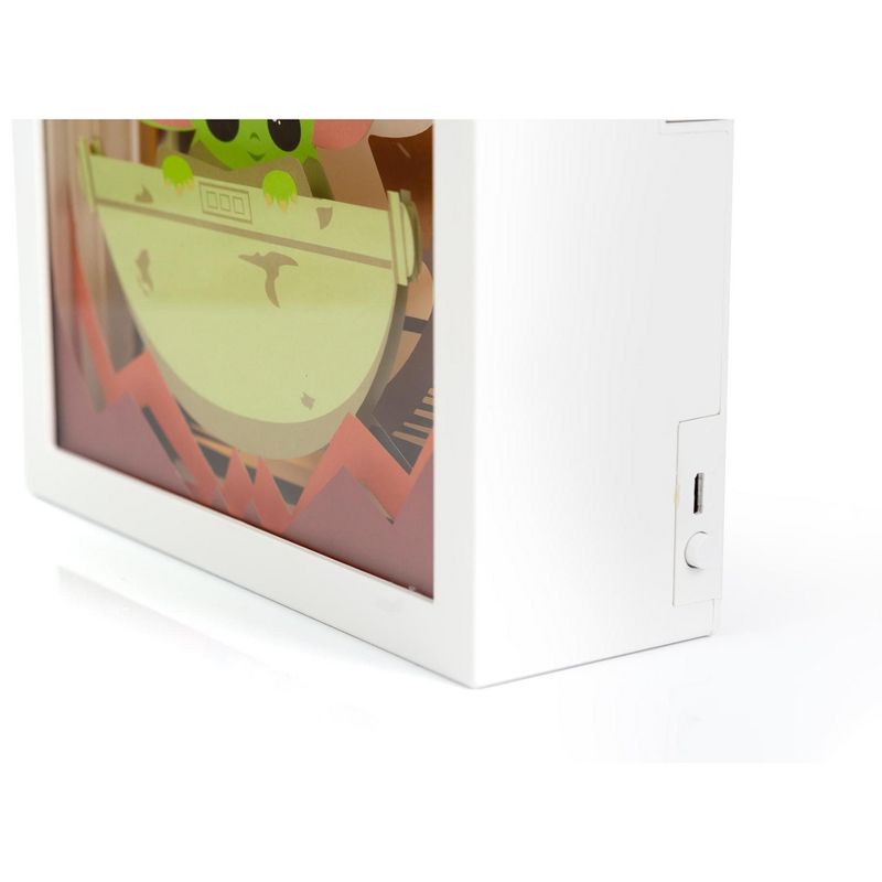 Robe Factory LLC Star Wars: The Mandalorian, The Child 3D Mini Shadow Light Box | 6 x 6 Inches