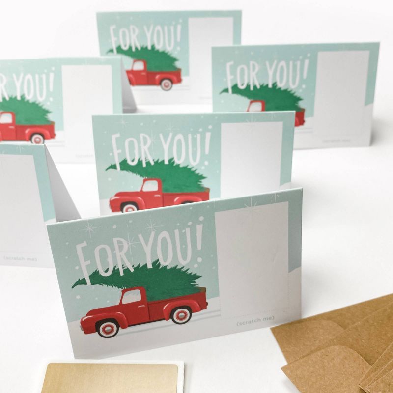 Assorted Trunk Scratch Off Mini Note Cards