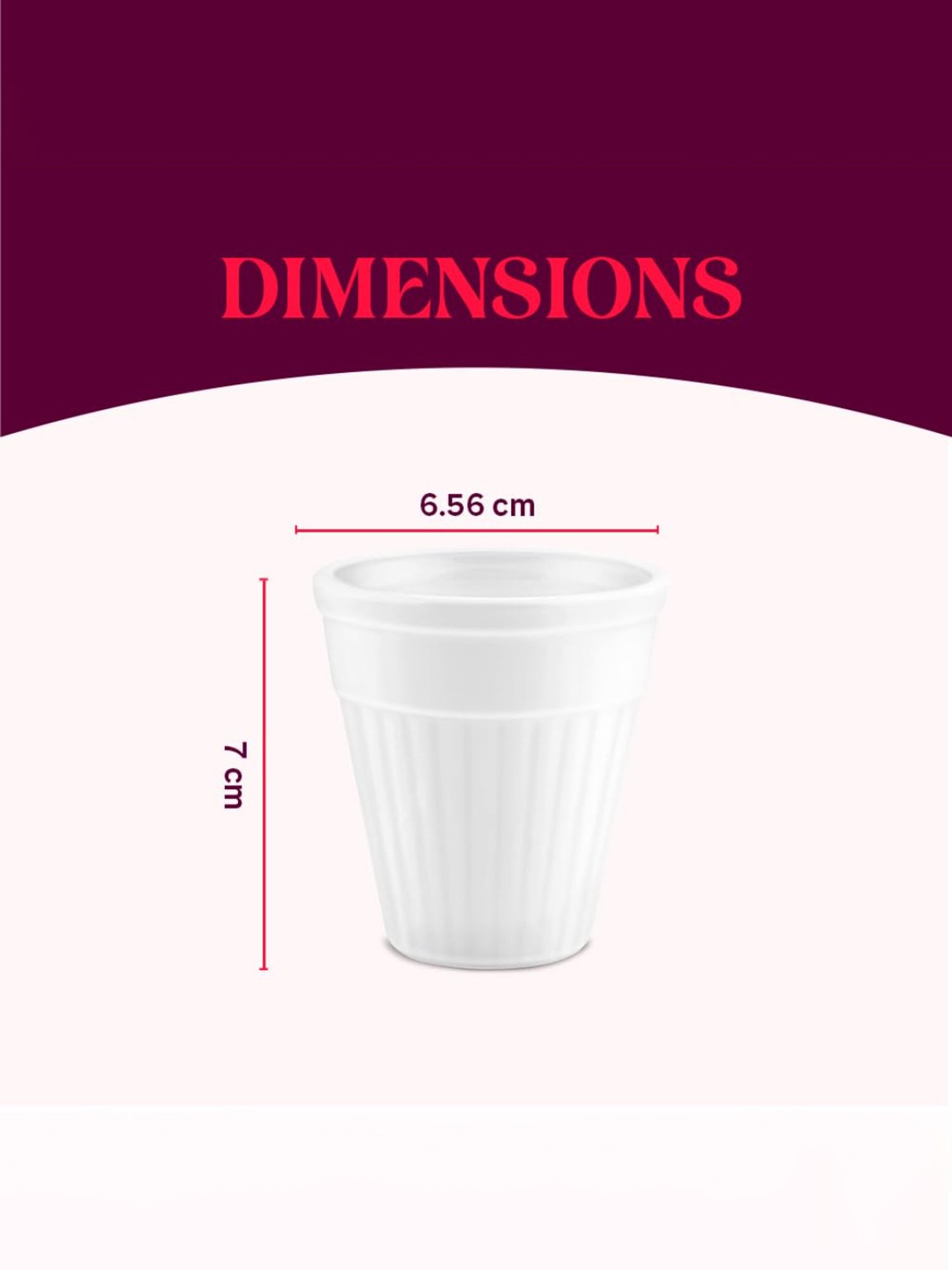 Larah by Borosil White Ceramic Opalware Mug - Set of 6 160ml