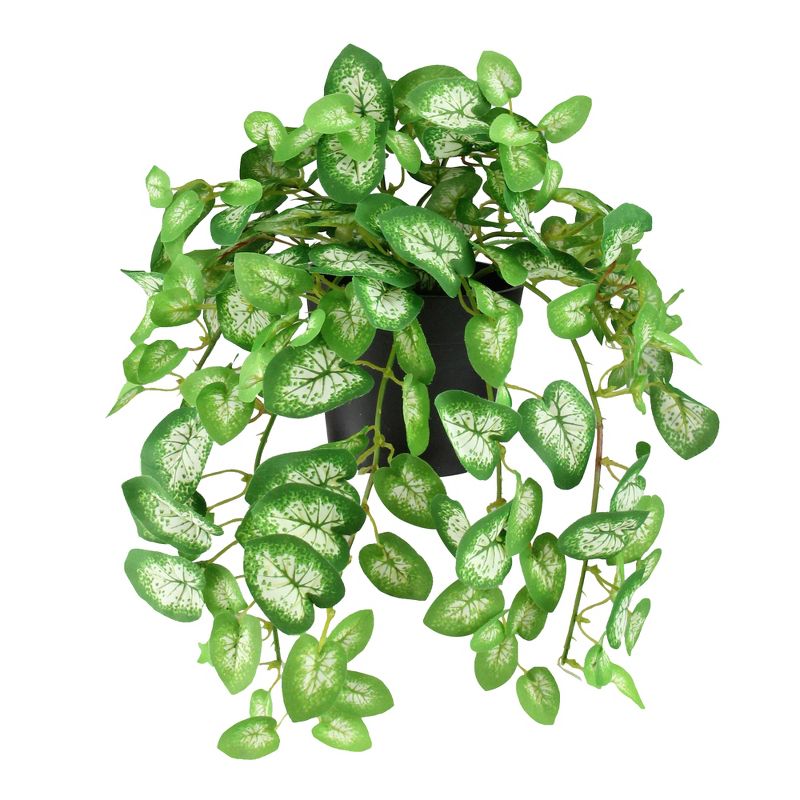 Northlight 8" Variegated Spring Artificial Potted Foliage - Green