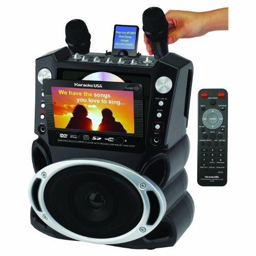 Karaoke USA GF829 Portable DVD /CD+G/ MP3+G Karaoke System with 7" Screen & Recording