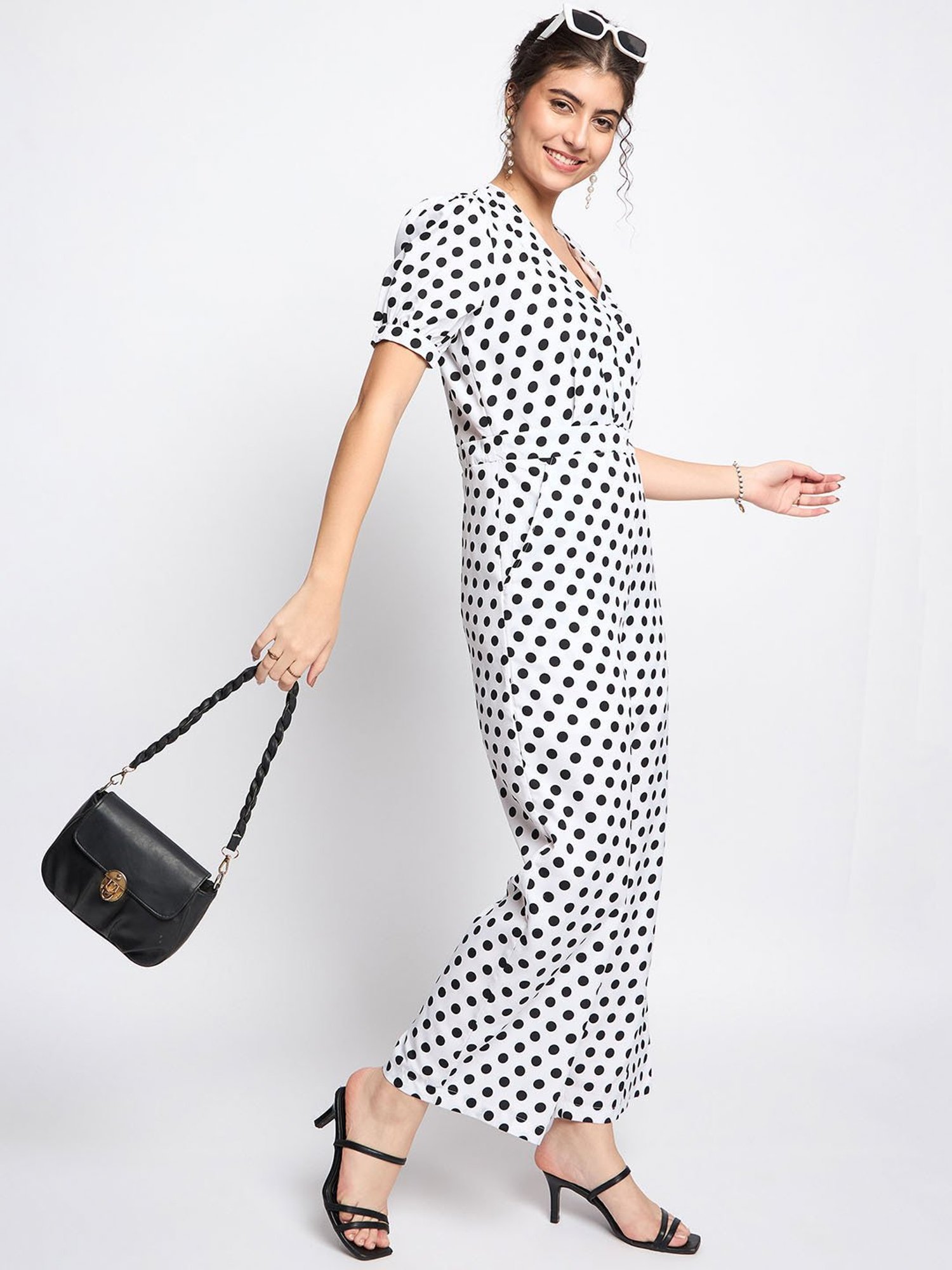 BRINNS White Polka Dot Jumpsuit