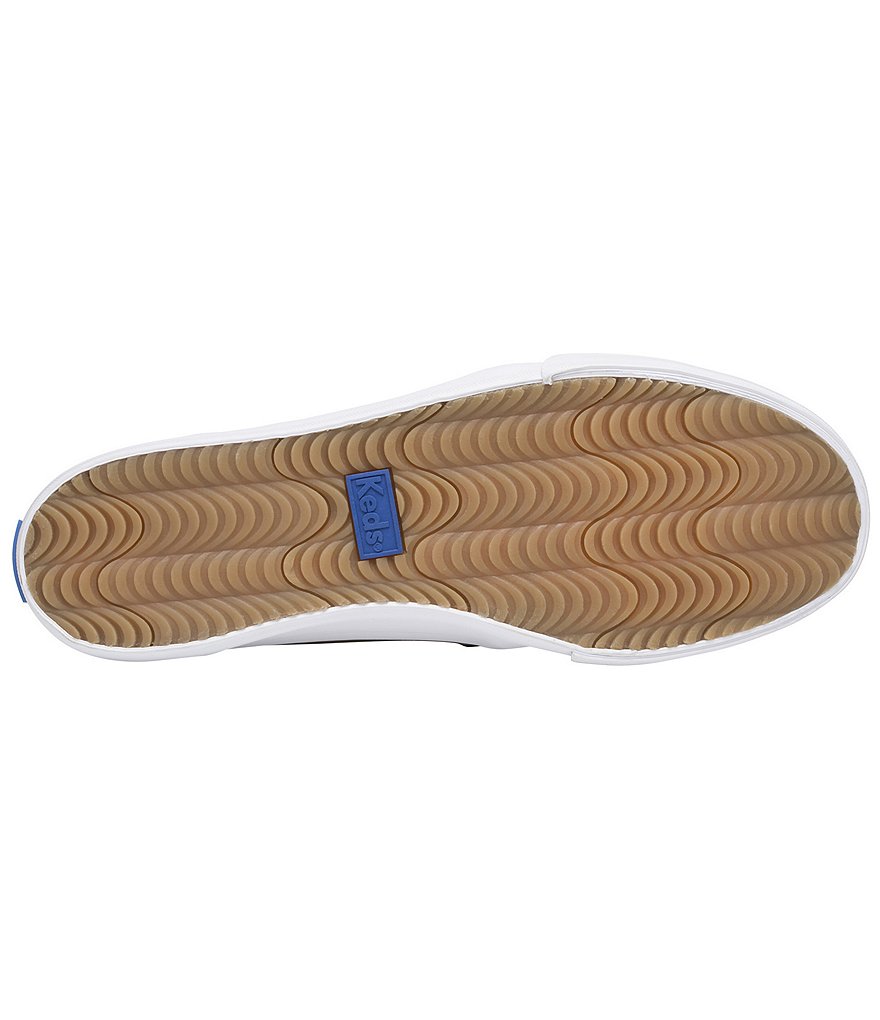 Keds Double Decker Perforated Leather Slip On Sneakers