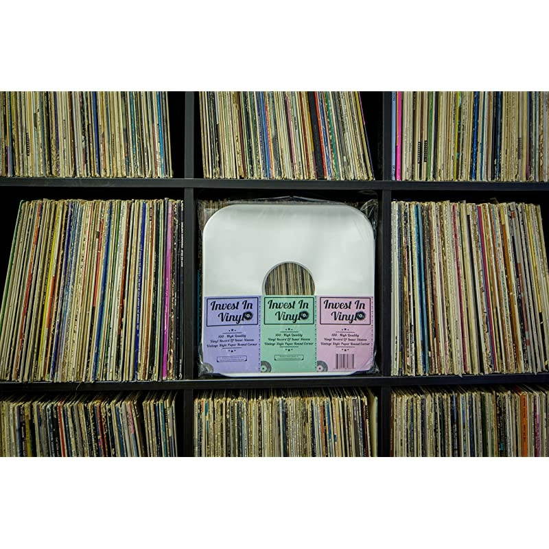 100 LP Vinyl Record Inner Sleeves Heavy Stock Ivory White Paper Rounded Corners Protective 33 RPM 12 Record Sleeves 80 GSM Covers Provide Your LP Collection with the Proper Protection